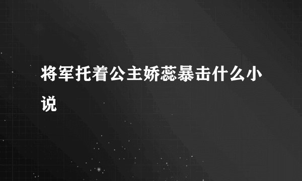 将军托着公主娇蕊暴击什么小说