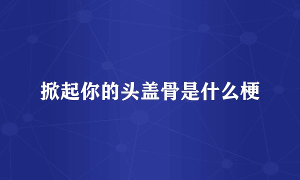 掀起你的头盖骨是什么梗