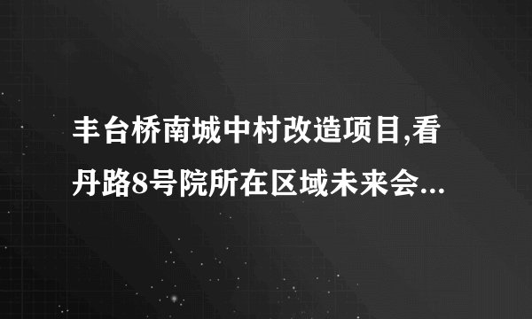 丰台桥南城中村改造项目,看丹路8号院所在区域未来会有拆迁规划吗?