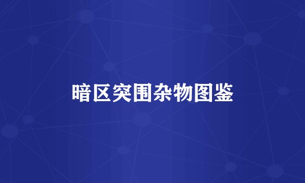 暗区突围杂物图鉴
