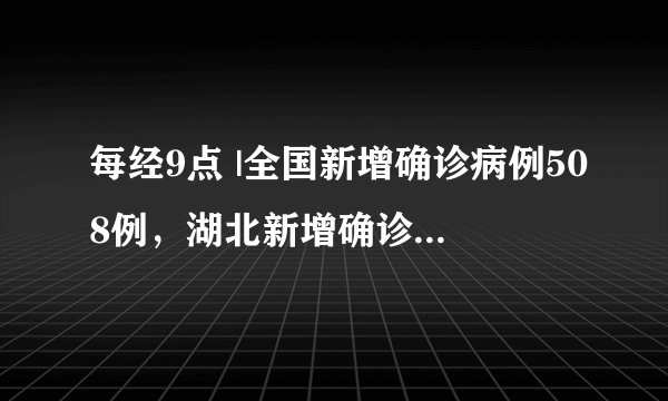 每经9点 |全国新增确诊病例508例，湖北新增确诊病例499例；湖北以外地区新增确诊病例首次降至个位数
