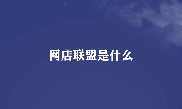 网店联盟是什么
