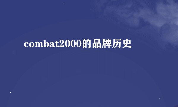 combat2000的品牌历史