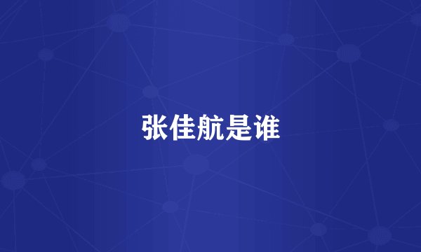 张佳航是谁