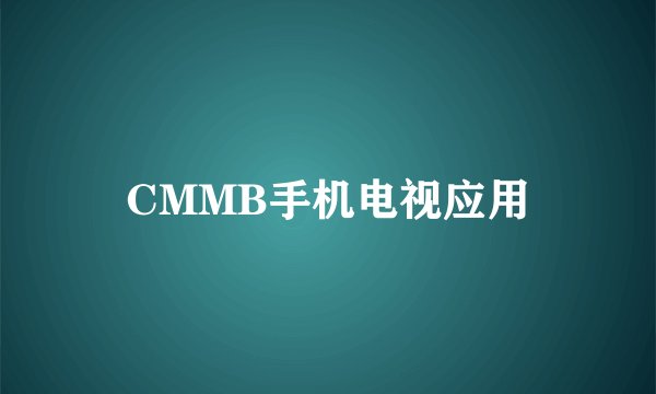 CMMB手机电视应用