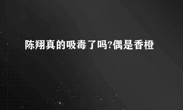 陈翔真的吸毒了吗?偶是香橙