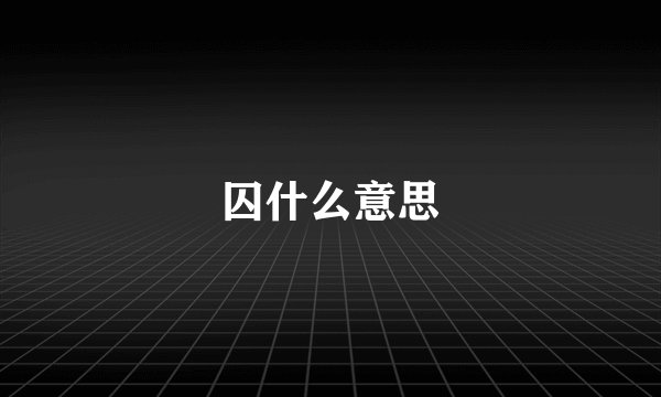 囚什么意思