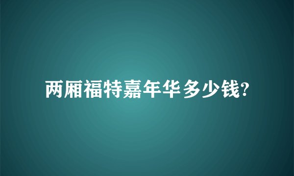 两厢福特嘉年华多少钱?