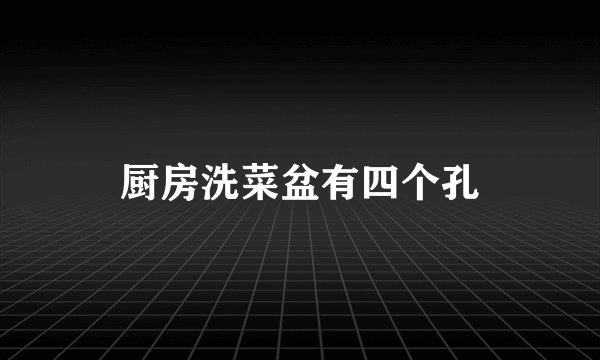 厨房洗菜盆有四个孔