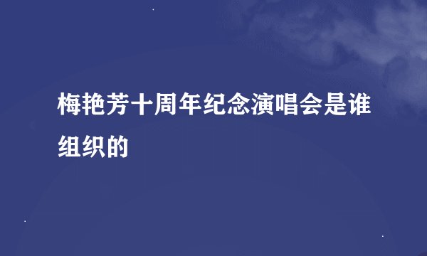 梅艳芳十周年纪念演唱会是谁组织的