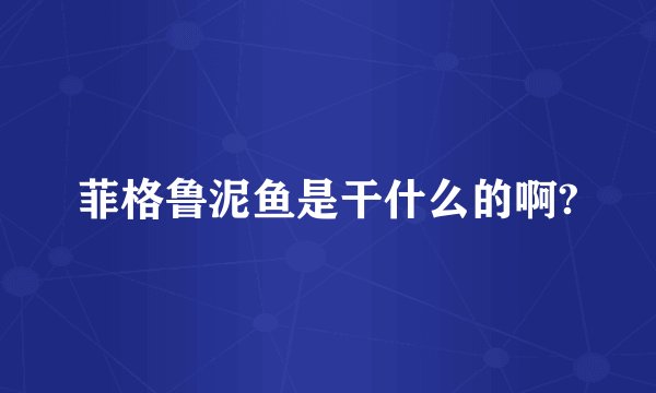 菲格鲁泥鱼是干什么的啊?