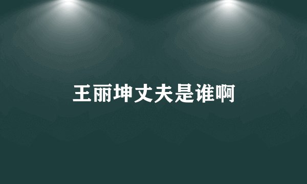 王丽坤丈夫是谁啊