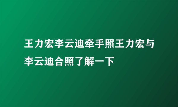 王力宏李云迪牵手照王力宏与李云迪合照了解一下