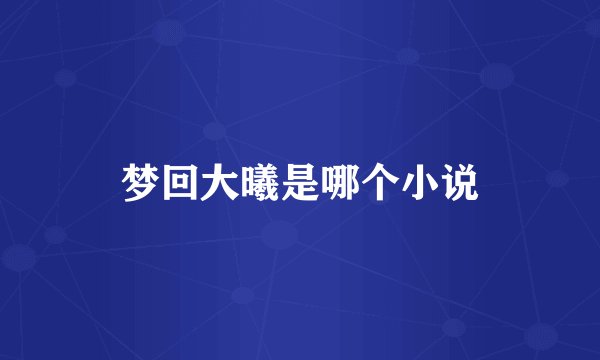 梦回大曦是哪个小说