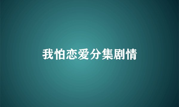 我怕恋爱分集剧情