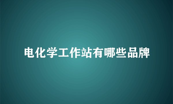 电化学工作站有哪些品牌