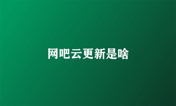 网吧云更新是啥