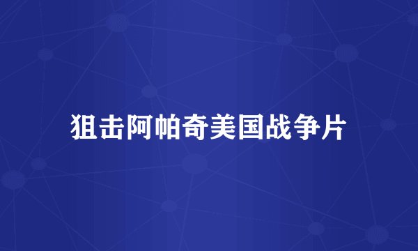 狙击阿帕奇美国战争片