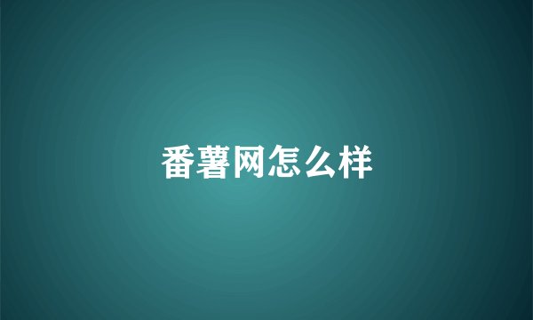 番薯网怎么样