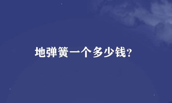 地弹簧一个多少钱？