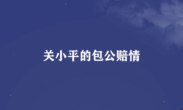 关小平的包公赔情
