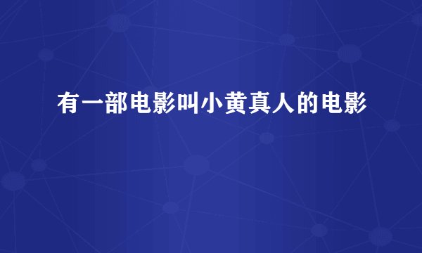 有一部电影叫小黄真人的电影