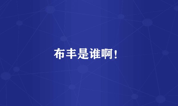 布丰是谁啊！