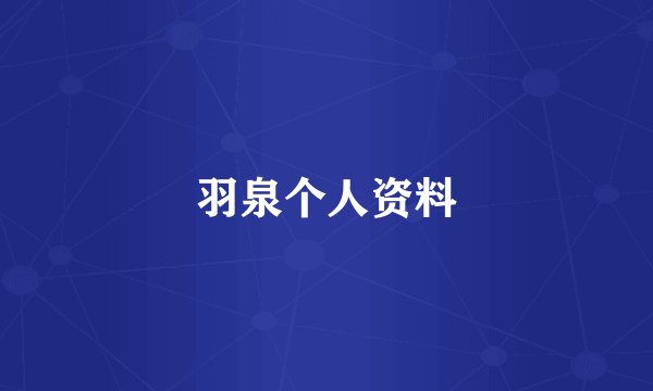 羽泉个人资料
