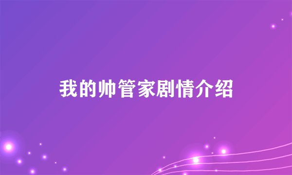 我的帅管家剧情介绍