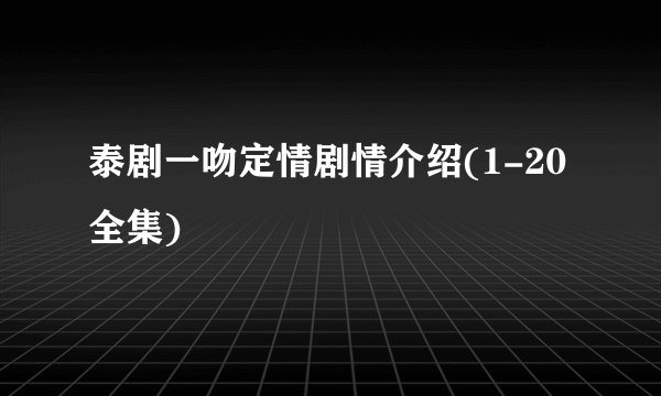 泰剧一吻定情剧情介绍(1-20全集)