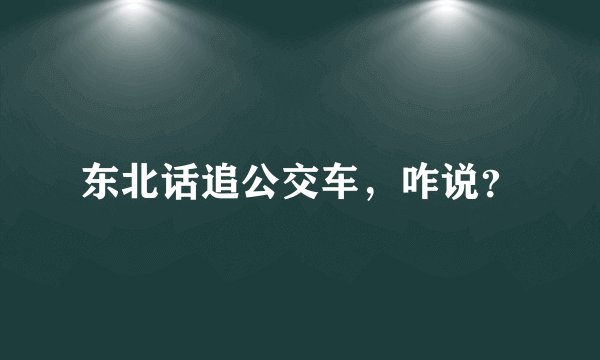 东北话追公交车，咋说？