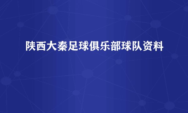 陕西大秦足球俱乐部球队资料