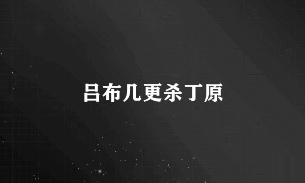 吕布几更杀丁原