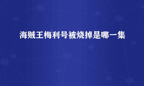 海贼王梅利号被烧掉是哪一集