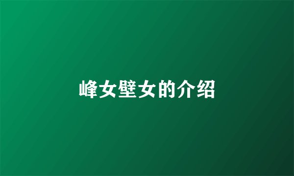 峰女壁女的介绍