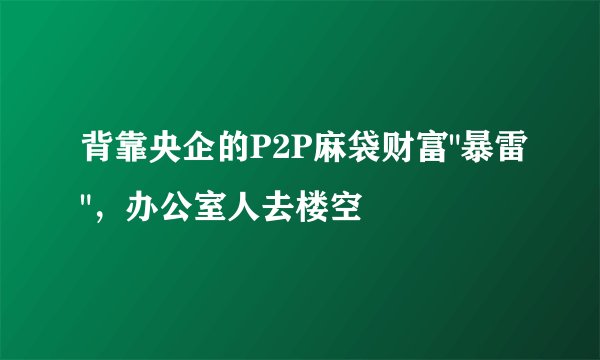 背靠央企的P2P麻袋财富