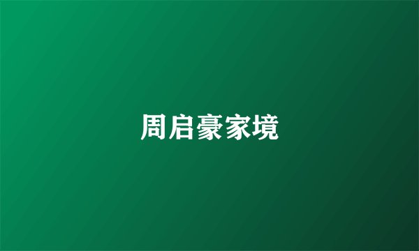 周启豪家境