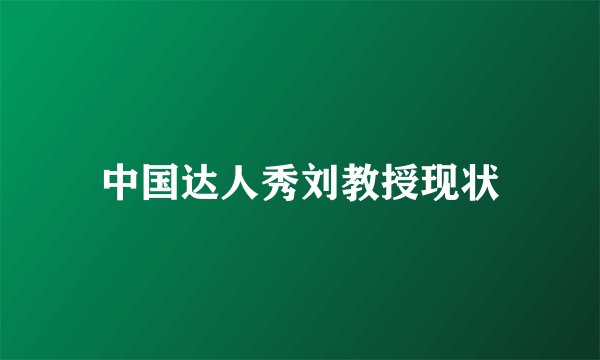 中国达人秀刘教授现状