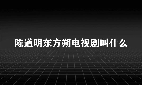 陈道明东方朔电视剧叫什么
