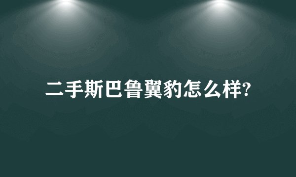 二手斯巴鲁翼豹怎么样?