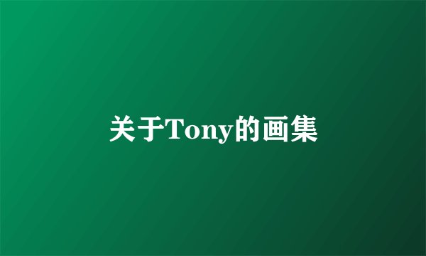 关于Tony的画集