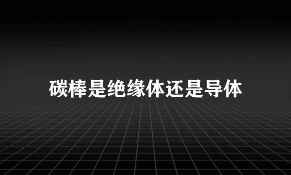 碳棒是绝缘体还是导体