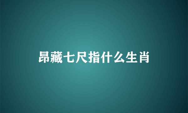 昂藏七尺指什么生肖
