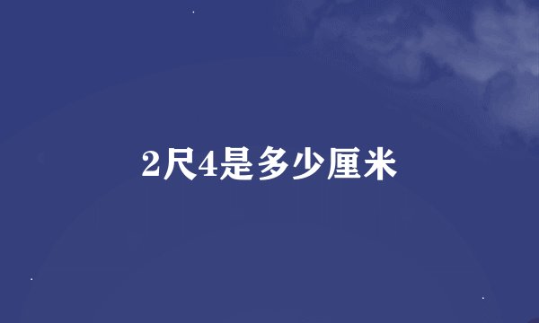 2尺4是多少厘米