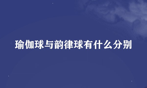 瑜伽球与韵律球有什么分别
