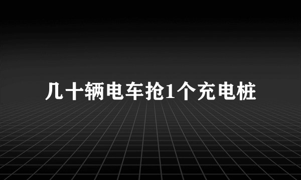 几十辆电车抢1个充电桩