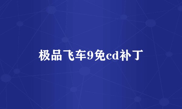 极品飞车9免cd补丁