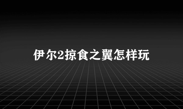 伊尔2掠食之翼怎样玩