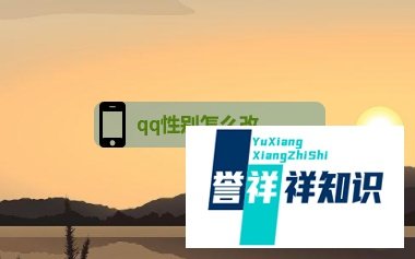 qq性别怎么改