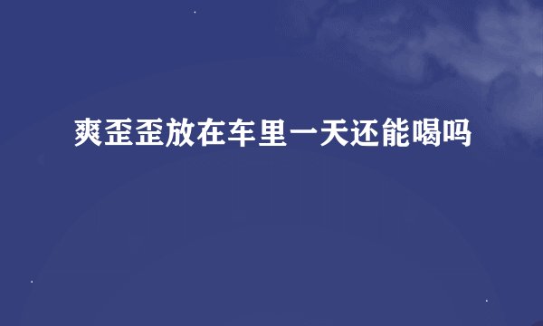 爽歪歪放在车里一天还能喝吗